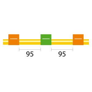 Solva Flex Pump Tube 3 tag (95mm) 0.38mm ID Orange/Green, (PKT 12)