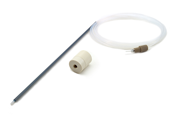PTFE Sheathed Carbon Fibre Probe 0.5mm ID with 1/4-28 ratchet fitting (for Agilent SPS 3, SPS 4)