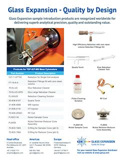 Glass Expansion Products for Mass Cytometers